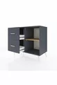 Commode Hyperion à une étagère et 2 tiroirs Anthracite-Sapin/Anthracite