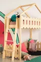 Lit Superposé Montessori en Bois avec Aire de Jeu pour Enfants