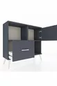 Commode Arges 2 étagères, 1 tiroir, 1 porte, Anthracite-Anthracite