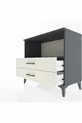 Commode Hyperion à une étagère et 2 tiroirs Anthracite-Pierre de Lune