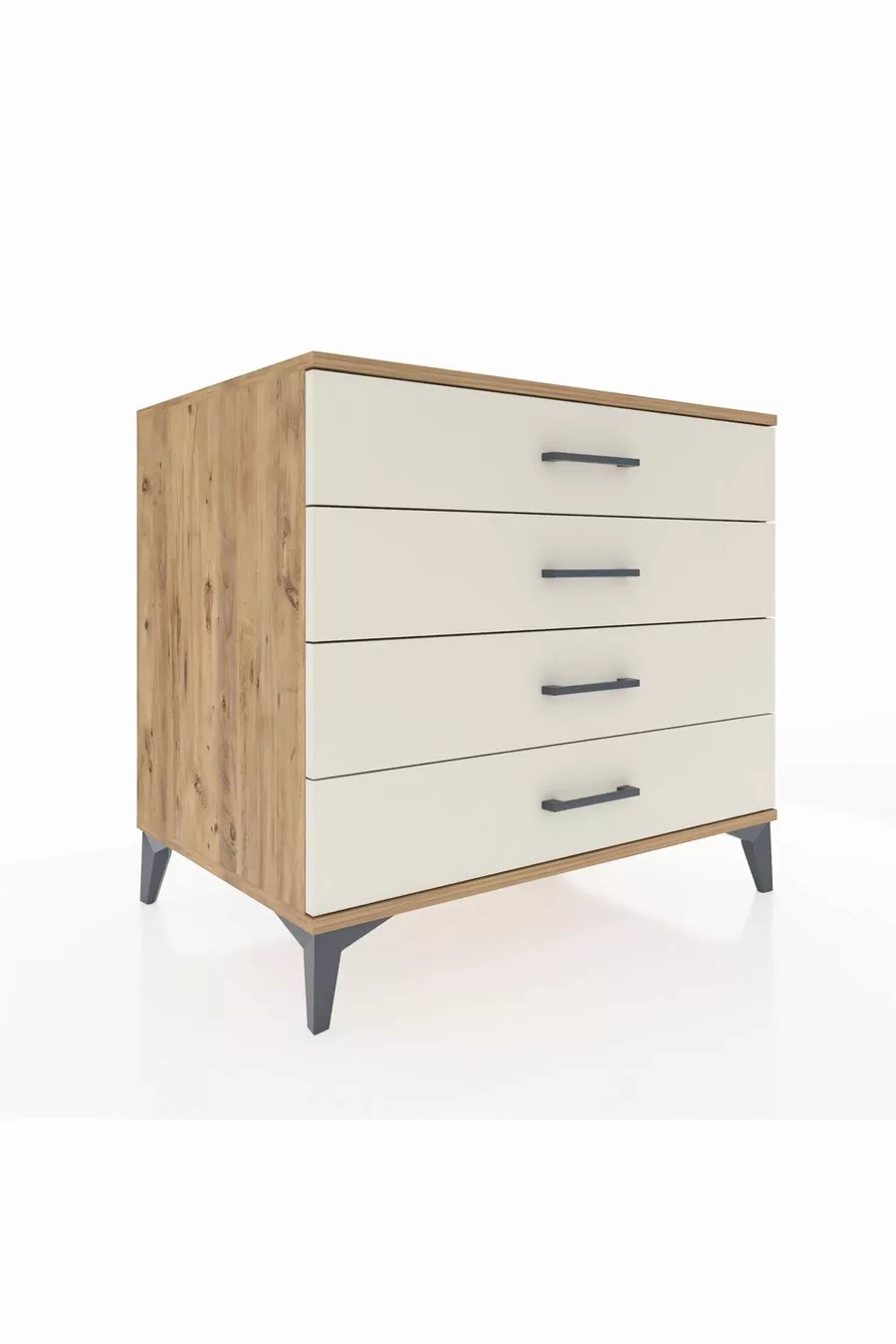Commode Kronos à 4 tiroirs Pin-Pierre d'Agate