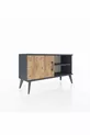 Commode Arges à 2 étagères avec une porte Anthracite-Pin/Anthracite