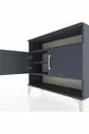 Commode Arges 3 étagères 2 portes Anthracite-Anthracite
