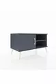 Commode Hyperion 2 étagères avec porte unique Anthracite-Anthracite