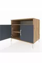 Commode Kronos 2 étagères 2 portes Pin-Anthracite