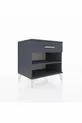 Table de chevet Hyperion avec une étagère et un tiroir, anthracite-anthracite