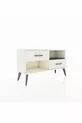 Commode Arges à une étagère et 2 tiroirs, quartz-anthracite/quartz