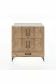 Commode Hyperion 4 étagères 1 tiroir 4 portes Pierre de lune-Épicéa