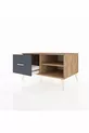 Commode Kronos à une étagère et un tiroir, pin-pin/anthracite