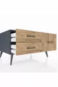 Commode Kronos 3 étagères Anthracite-Anthracite/Sapin