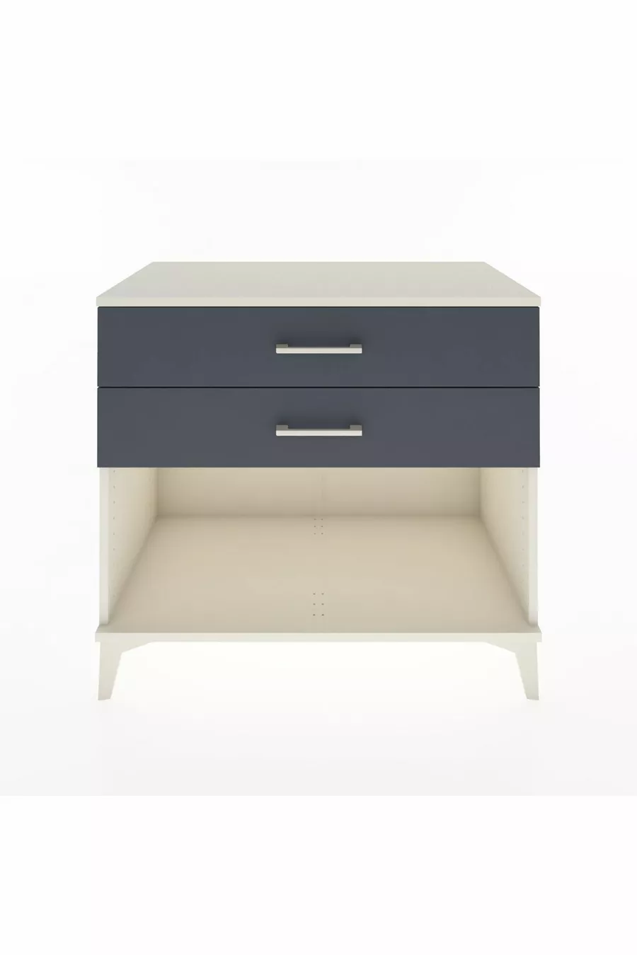 Commode Hyperion à 2 tiroirs Pierre de lune-Anthracite