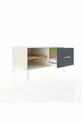 Commode Kronos à une étagère et un tiroir, quartz- pin/anthracite
