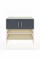 Commode Arges 3 étagères 2 portes Pierre de lune-Anthracite
