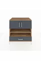 Commode Kronos 4 étagères, 1 tiroir, 2 portes, Pin-Anthracite