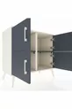 Commode Hyperion 2 étagères 4 portes Pierre de lune-Anthracite