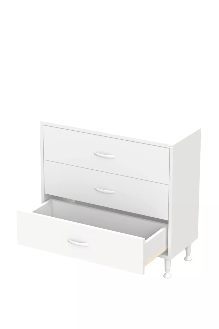 SÖKE, Armoire de salle de bain multifonctions à 3 tiroirs sur pied (différentes options de largeur)