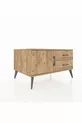 Commode Kronos avec une étagère, 2 tiroirs et une porte, pin sur pin