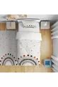 Ensemble chambre d'enfant Arc-en-ciel (rideau de fond - couvre-lit et oreiller - tapis)