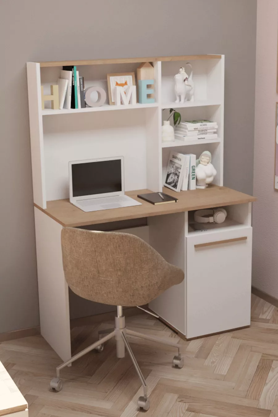 Ensemble chambre enfant Eva Jeune & Noyer/blanc