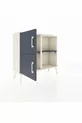 Commode Arges 2 étagères 2 portes Pierre de lune-Anthracite