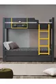 Lits superposés en profil MDF, lit superposé modulable Asya avec trois matelas confort