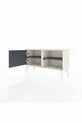 Commode Arges 2 étagères avec 1 porte Pierre de lune-Anthracite