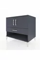Commode Kronos avec 2 étagères, 1 tiroir et 2 portes, Anthracite-Anthracite