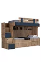 Lits superposés, lits superposés Riva avec 3 portes + 2 matelas Comfort