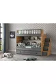 Lit superposé avec volet / Installation gratuite / 100% MDF / 2 matelas à ressorts en bambou / 2 ensembles de linge de lit offerts
