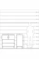 Commode Kronos 3 étagères 2 portes Anthracite-Anthracite