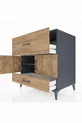 Commode Kronos avec une étagère, 2 tiroirs et 2 portes, anthracite-pin