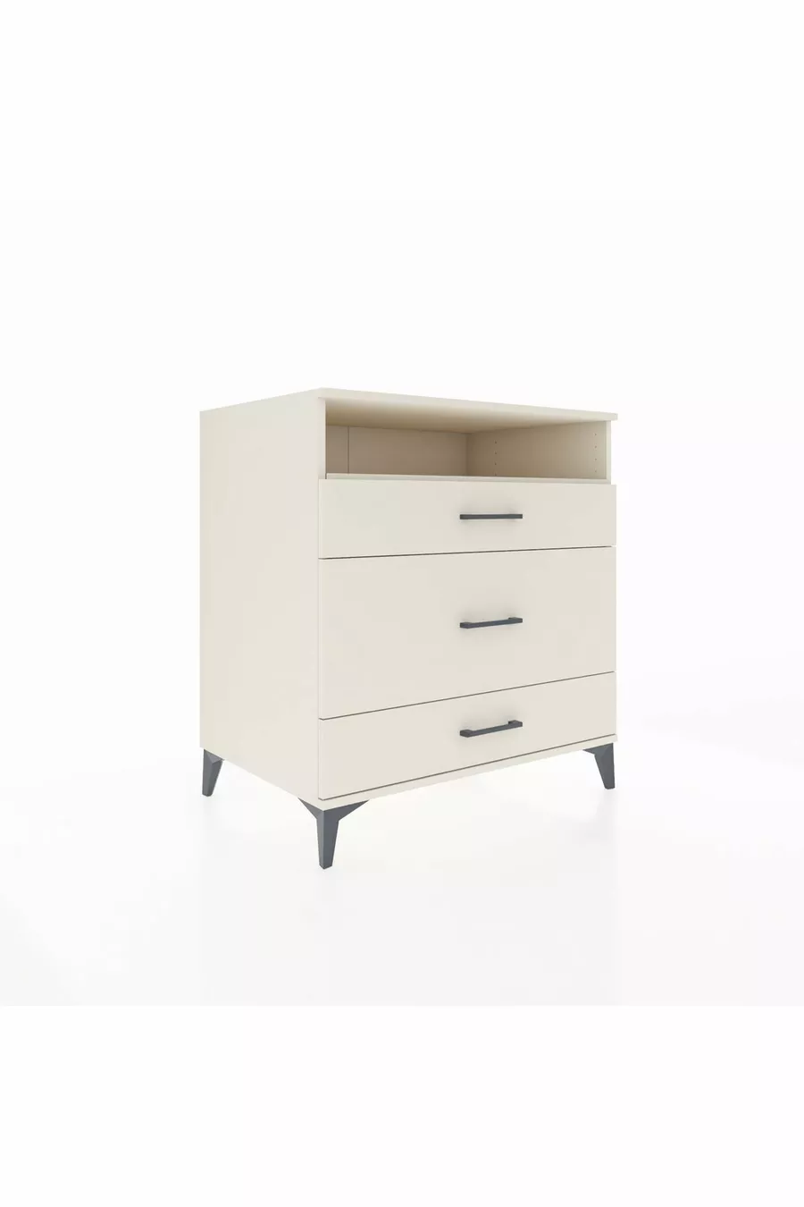 Commode Kronos à une étagère et 3 tiroirs Pierre de lune-Pierre de lune