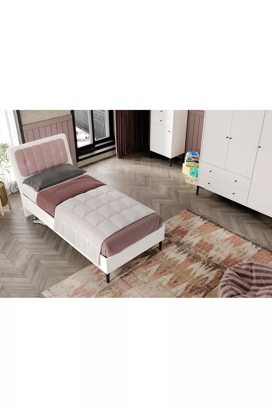 CHAMBRE JEUNE FOCUS LIFE BLANC (%MDF)