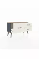Commode Arges 3 tiroirs Anthracite-Sapin/Pierre de Lune