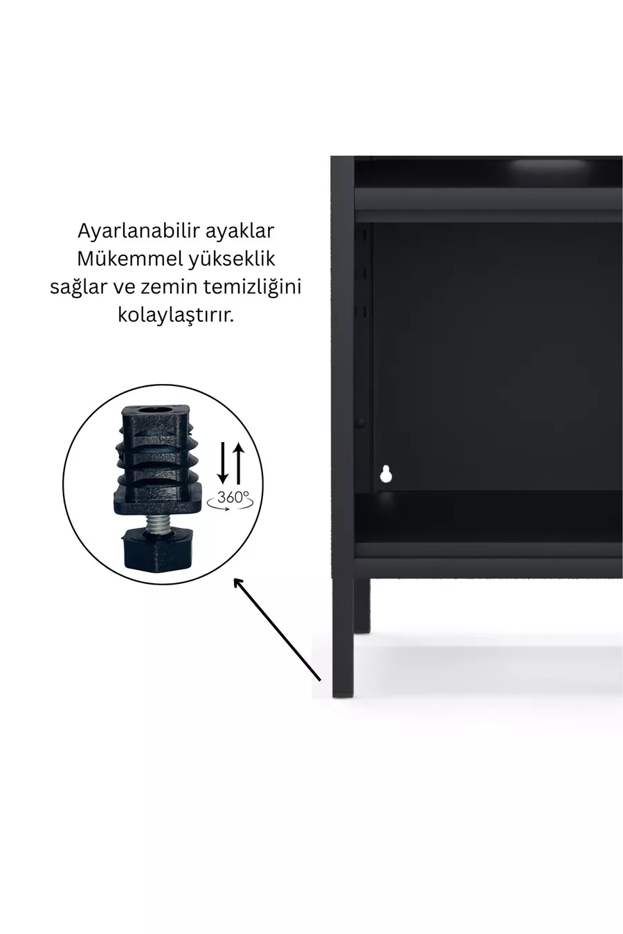 Pera Commode Étagère Ouverte, 5 x x cm - 9 Options de Couleurs Disponibles