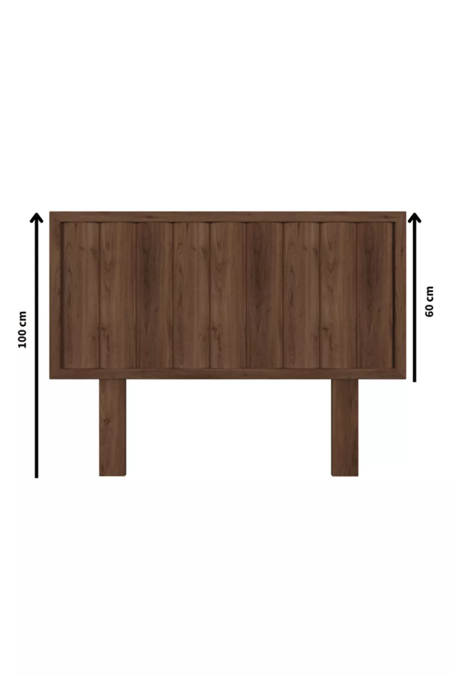 Tête de lit simple en bois couleur blanc modèle Hüma (HORIZONTALE)
