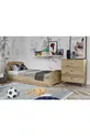 Ensemble de Chambre d'Enfant Soft Chêne - Lit, Armoire à 3 Portes, Commode à 3 Tiroirs, Tout en MDF