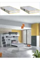 Lit superposé, lit superposé Metris avec table et armoire, 2 matelas Comfort