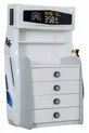 Chambre d'enfant - Lit avec roulettes Vento - Armoire 3 portes, Bureau, Commode - Blanc