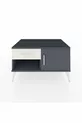 Commode Kronos avec une seule étagère, un tiroir et une porte, Anthracite-Anthracite/Gris pierre