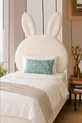 Tête de lit, peluche blanche, tête de lit simple, tête de lit en peluche de lapin