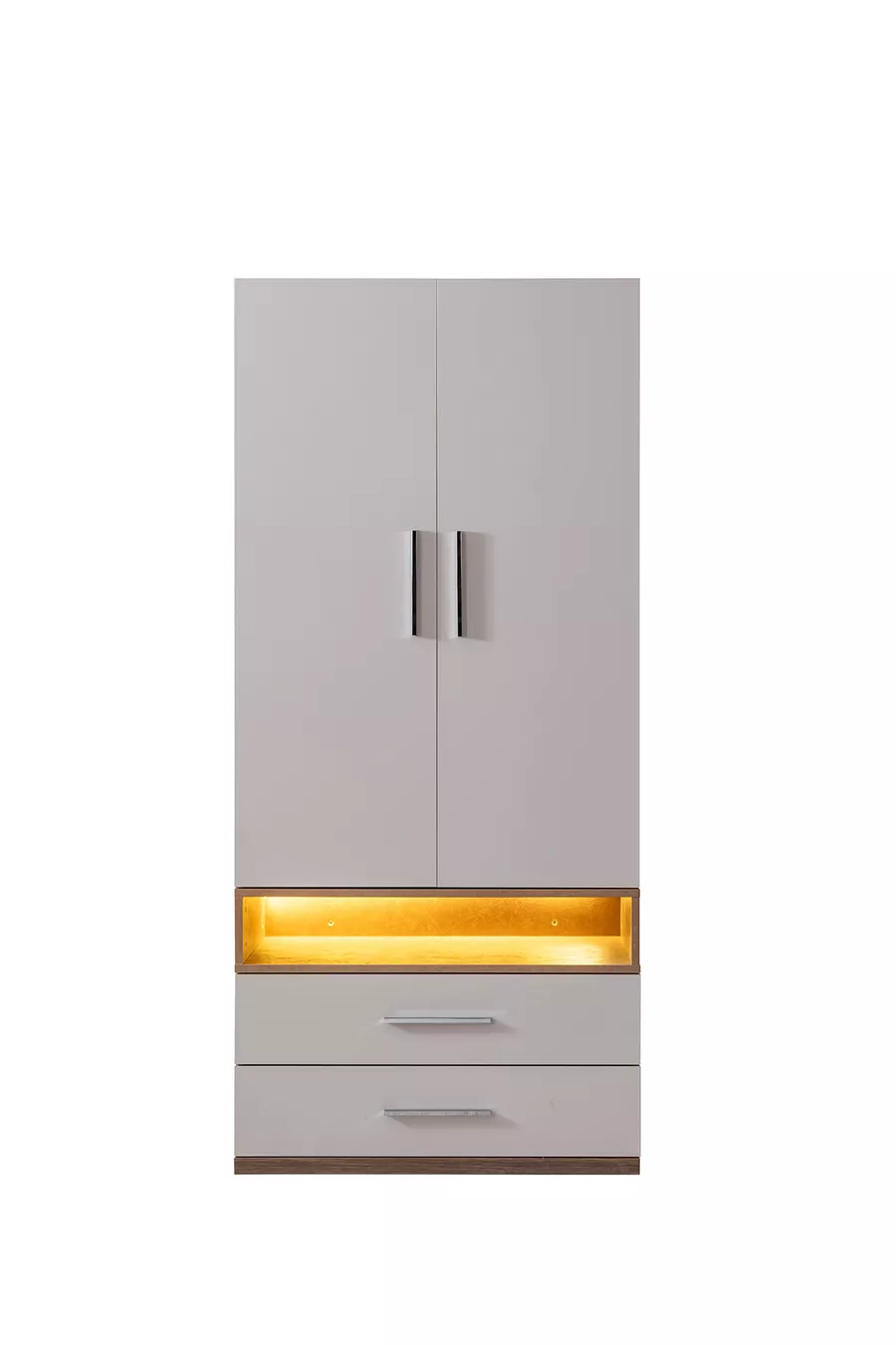 Lit superposé, ensemble chambre jeune Milano avec bureau double, lit superposé moderne + armoire moderne à trois portes