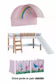 Équipe Montessori pour Chambre d'Enfants My House avec Lit Superposé à Glissade et Maison de Jeu Rose