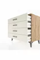 Commode Hyperion 4 tiroirs Pin-Ambre