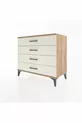 Commode Hyperion 4 tiroirs Pin-Ambre