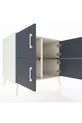 Commode Kronos 2 étagères 4 portes Pierre de Lune-Anthracite