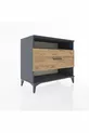 Commode Hyperion à une étagère et un tiroir, anthracite-pin