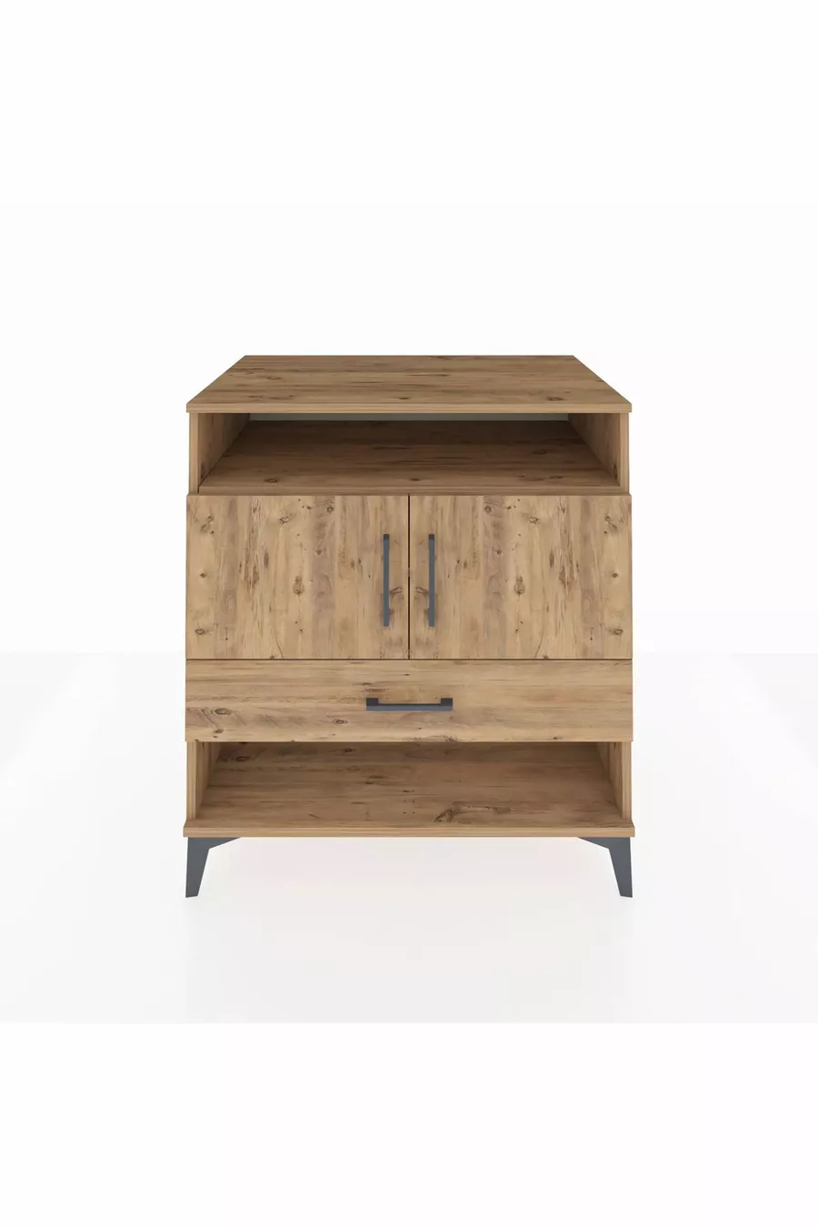 Commode Kronos 3 étagères 1 tiroir 2 portes Pin-Pin