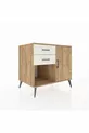 Commode Kronos avec une seule étagère, 2 tiroirs et une porte, Pin-Pin / Nacré