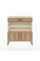 Commode Arges 3 étagères, 1 tiroir, 2 portes, Pierre de lune-Pin